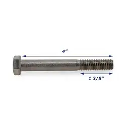 Stainless Steel Trailer Bolt Only 1/2 inch x 4 inch