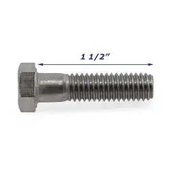 Stainless Steel Trailer Bolt Only 3/8 inch x 1 1/2 inch