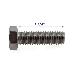 Stainless Steel Trailer Bolt Only 3/8 inch x 1 1/4 inch