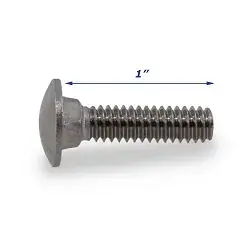 Stainless Steel Trailer Carriage Bolt Only 1/4 inch x 1 inch