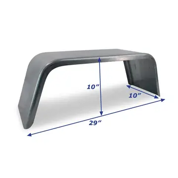 Galvanized Square Boat Trailer Fender Single Axle 10 in x 29 in x 10 in