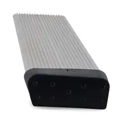 Aluminum Boat Trailer Round Fender Mount and Step Pad with Cap Right Hand 15 1/2 Inch