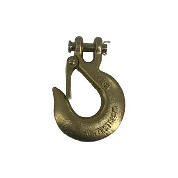 Clevis Hook 3/8" Zinc Plated with Spring Loaded Clasp for Trailer Safety Chains