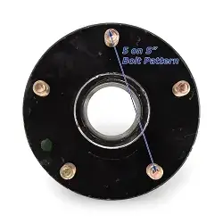 Trailer Hub Painted 5 on 5 inch Bolt Pattern fits 3.5k Axle Hub Only