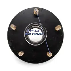 Trailer Hub Painted 5 on 5 1/2 inch Bolt Pattern fits 3.5k Axle Hub Only