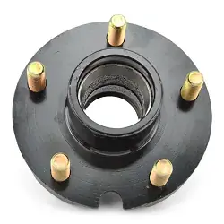 Trailer Hub Black Painted 5 Bolt Short Hub fits 2,000 lb. Axles Short Hub Only