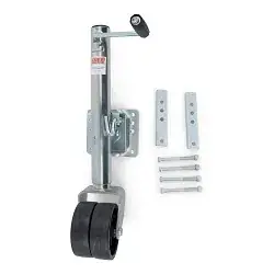 RAM Boat Trailer Bolt On Swivel Jack 1500 lb Capacity Zinc Plated with Double Wide Wheels