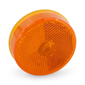 Side Marker Trailer Light Amber 2.5 inch Round 2 Prong Grommet Mount