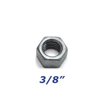 Galvanized Hex Nut 3/8 inch for Trailer Bolts and U-Bolts