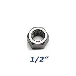 Stainless Steel Hex Nut 1/2 inch for Trailer Bolts and U-Bolts