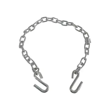 Trailer Safety Chain Zinc Plated 8/0 Thickness 48 inch 7,000lb Dual Hook