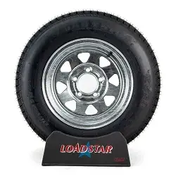 ST175/80D13 Boat Trailer Tire on a Galvanized 5 bolt Wheel B78-13