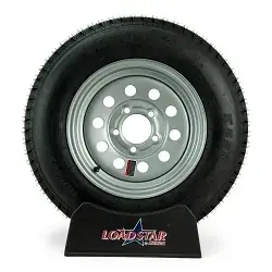 ST175/80D13 Trailer Tire B78-13 on a Silver Gray Mod 5 bolt Wheel
