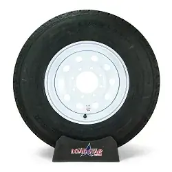 Trailer Tire ST235/85R16 Load Range E on Modular Steel Painted 8 Lug Wheel by Loadstar