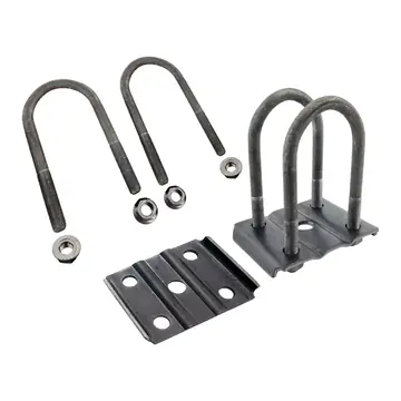 Trailer Leaf Spring U-Bolt Kit Round Steel fits 2 3/8 inch Round Axles