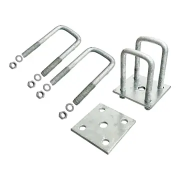 Trailer Leaf Spring Galvanized U-Bolt Kit,Fits 2 x 2 Axle,4 5/16 Long
