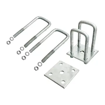 Trailer Leaf Spring Galvanized U-Bolt Kit Fits 2 x 2 Axle 5 1/4 in long