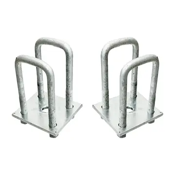 Trailer Leaf Spring Galvanized U-Bolt Kit Fits 2 x 3 Axles 6 ¼ in Long