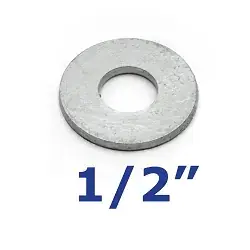 Galvanized Flat Washer 1/2 inch for Trailer Bolts and U-Bolts