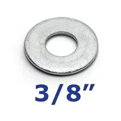 Galvanized Flat Washer 3/8 inch for Trailer Bolts and U-Bolts