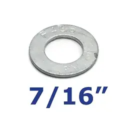 Galvanized Flat Washer 7/16 inch for Trailer Bolts and U-Bolts
