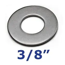 Stainless Steel Flat Washer 3/8 inch for Trailer Bolts and U-Bolts
