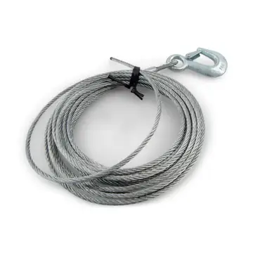 Trailer Winch Cable Galvanized 3/16 in x 25ft with Clasp Hook