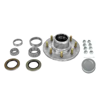 Complete Trailer Hub Kit Galvanized 8 Bolt fits 6,000 - 7000 lb. axles