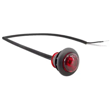 LED Bullet Sidemarker Trailer Light Red 3/4 inch Submersible