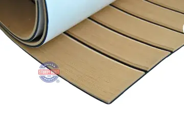 SeaDek Marine Sheet Material 39 inch x 77 inch Faux Teak Mocha Boat Mat Non Skid