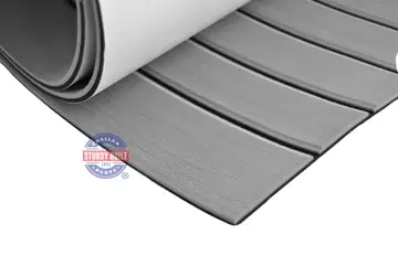 SeaDek Marine Sheet Material 39 inch x 77 inch Faux Teak Storm Gray Boat Mat