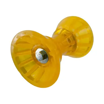 3 inch Yellow Polyvinyl Bow Roller for Boat Trailer Winch Post With Bells