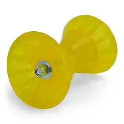 4 inch Yellow Polyvinyl Bow Roller for Boat Trailer Winch Post With Bells