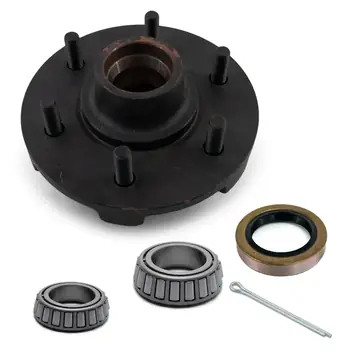 Trailer Hub Kit Painted 6 Lug on 5 1/2" inch Bolt Pattern Fits 3.5k Axle