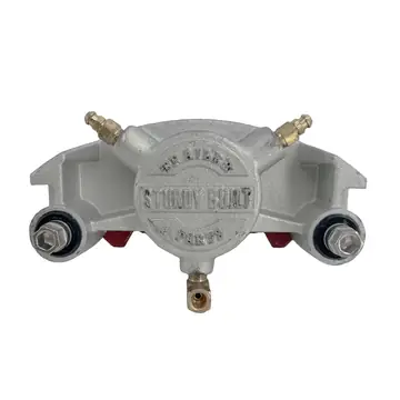 STURDY BUILT Brake Caliper Fits 5 and 6 Lug Hubs Dacromet Casting - RED Brake Pad