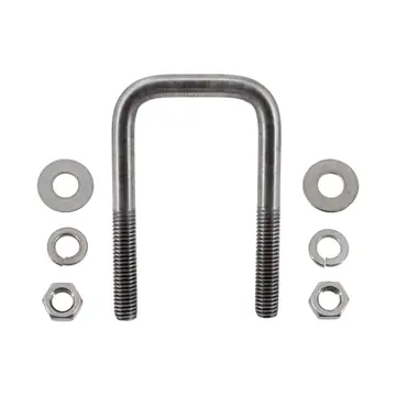 Stainless Steel Square Trailer U-Bolt 1/2 inch x 2 inch x 4 1/2 inch