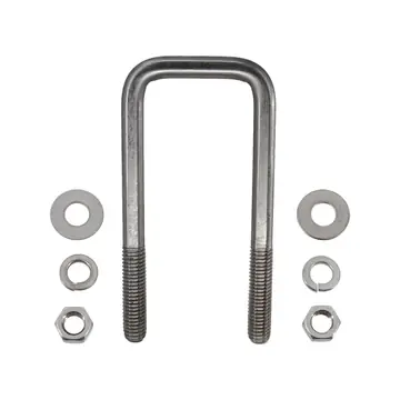 Stainless Steel Square Trailer U-Bolt 1/2 inch x 2 inch x 5 5/16 inch