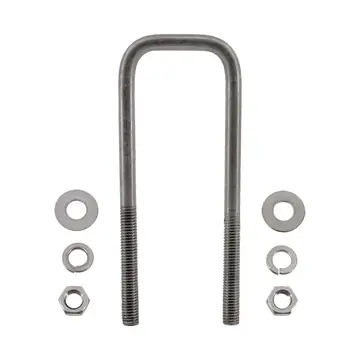 Stainless Steel Square Trailer U-Bolt 1/2 inch x 2 inch x 7 5/16 inch