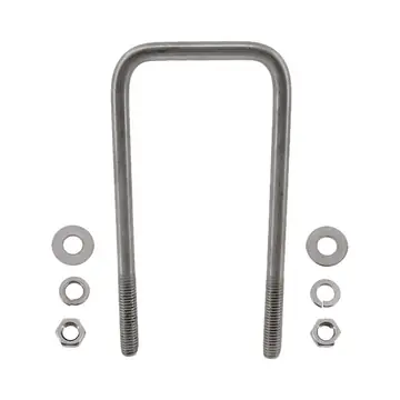 Stainless Steel Square Trailer U-Bolt 1/2 inch x 3 inch x 7 5/16 inch