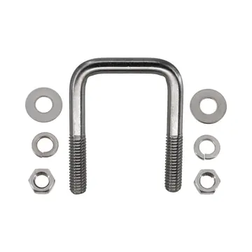 Stainless Steel Square Ubolt 3/8 inch x1 9/16 inch x 2 1/2 inch