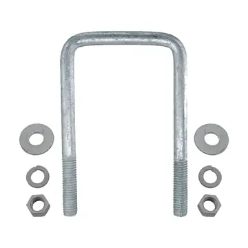 Galvanized Square Trailer U-Bolt 1/2 inch x 3 inch x 5 5/16 inch