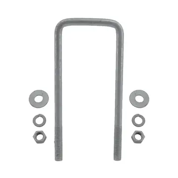 Galvanized Square Trailer U-Bolt 1/2 inch x 3 inch x 7 3/4 inch
