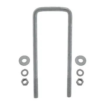 Galvanized Square Trailer U-Bolt 1/2 inch x 3 inch x 8 3/4 inch