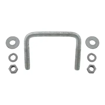 Galvanized Square Trailer U-Bolt 1/2 inch x 4 inch x 2 13/16 inch
