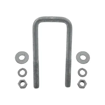 Galvanized Square Trailer U-Bolt 3/8 inch x 1 5/8 inch x 4 1/4 inch