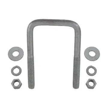 Galvanized Square Trailer U-Bolt 3/8 inch x 2 inch x 3 3/8 inch