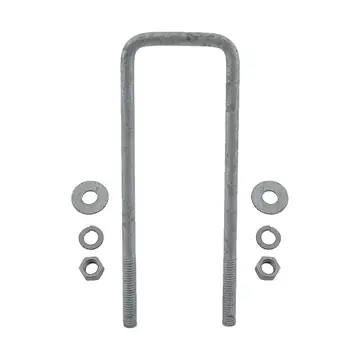 Galvanized Square Trailer U-Bolt 3/8 inch x 2 inch x 6 7/8 inch