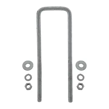 Galvanized Square Trailer U-Bolt 3/8 inch x 2 inch x 8 inch