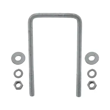 Galvanized Square Trailer U-Bolt 3/8 inch x 3 inch x 5 13/16 inch