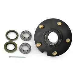 Trailer Short Hub 5 Bolt fits 2k-2.5k lb. axles 1in Bearings (L44643)